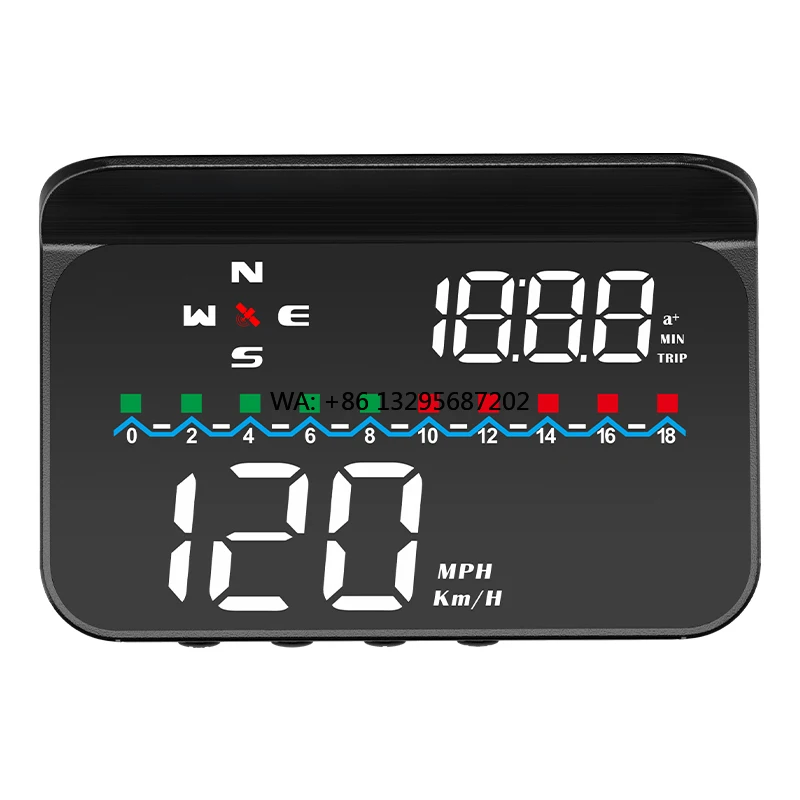 

Car Hud M19 Auto Meter Speedometer GPS Clock Function Head up Display Car Accessories