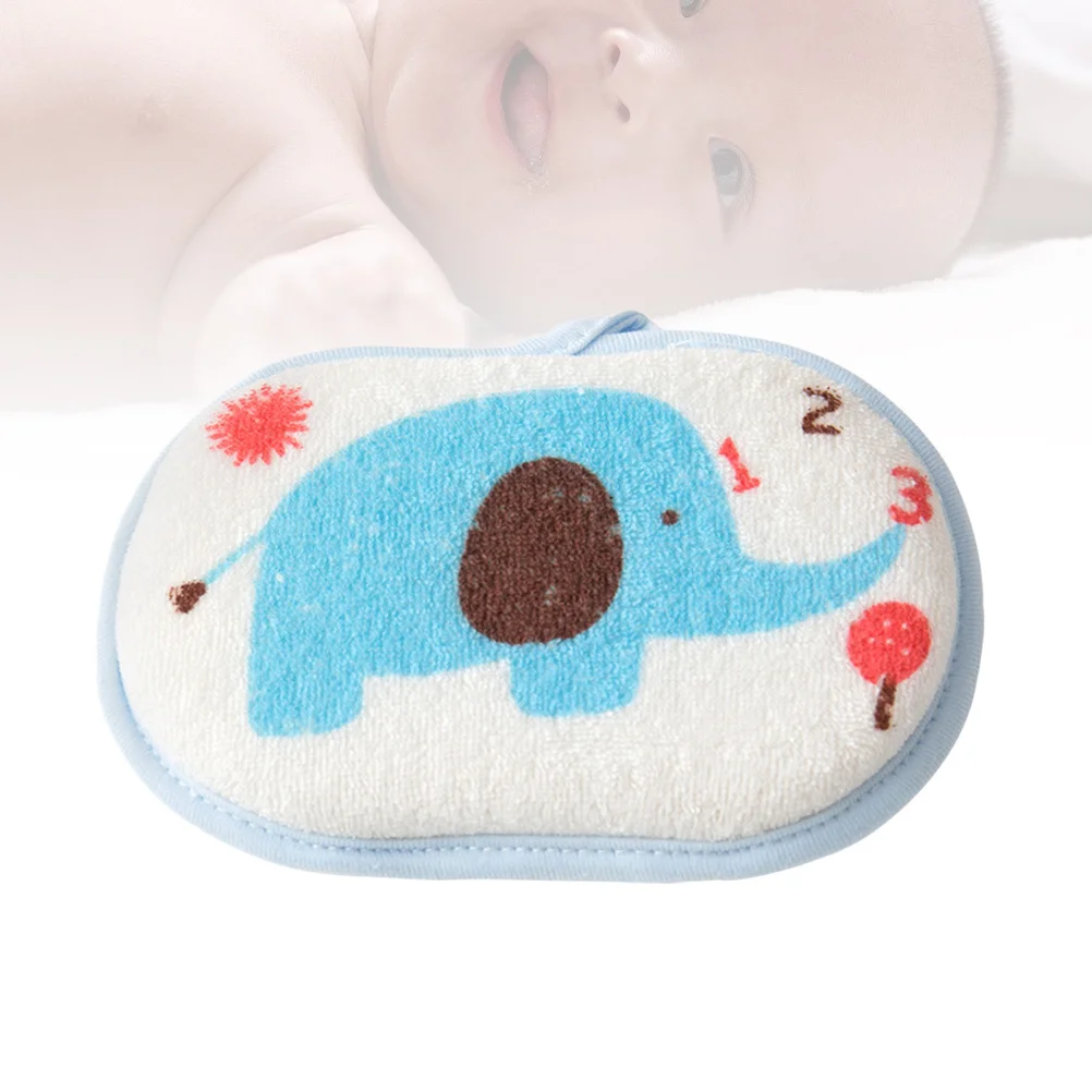 إسفنجة استحمام للأطفال من القطن الطبيعي، إسفنجة استحمام ناعمة على شكل فيل أزرق، تدليك لطيف للبشرة الحساسة وحديثي الولادة والأطفال الصغار #5