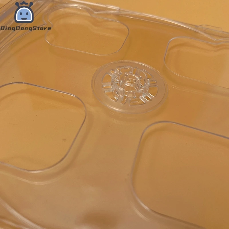 1Pc Square Transparent Bottom CD Box Empty CD Case PP Plastic Milky Transparent CD Case CD Case Capacity 2 Discs