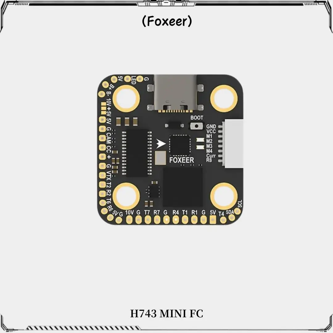 Foxeer MPU6000 H7 Mini Dual BEC Barometer H743 Flight Controller 4-8S LIPO 20X20mm for FPV Freestyle Drones X8 DIY Parts