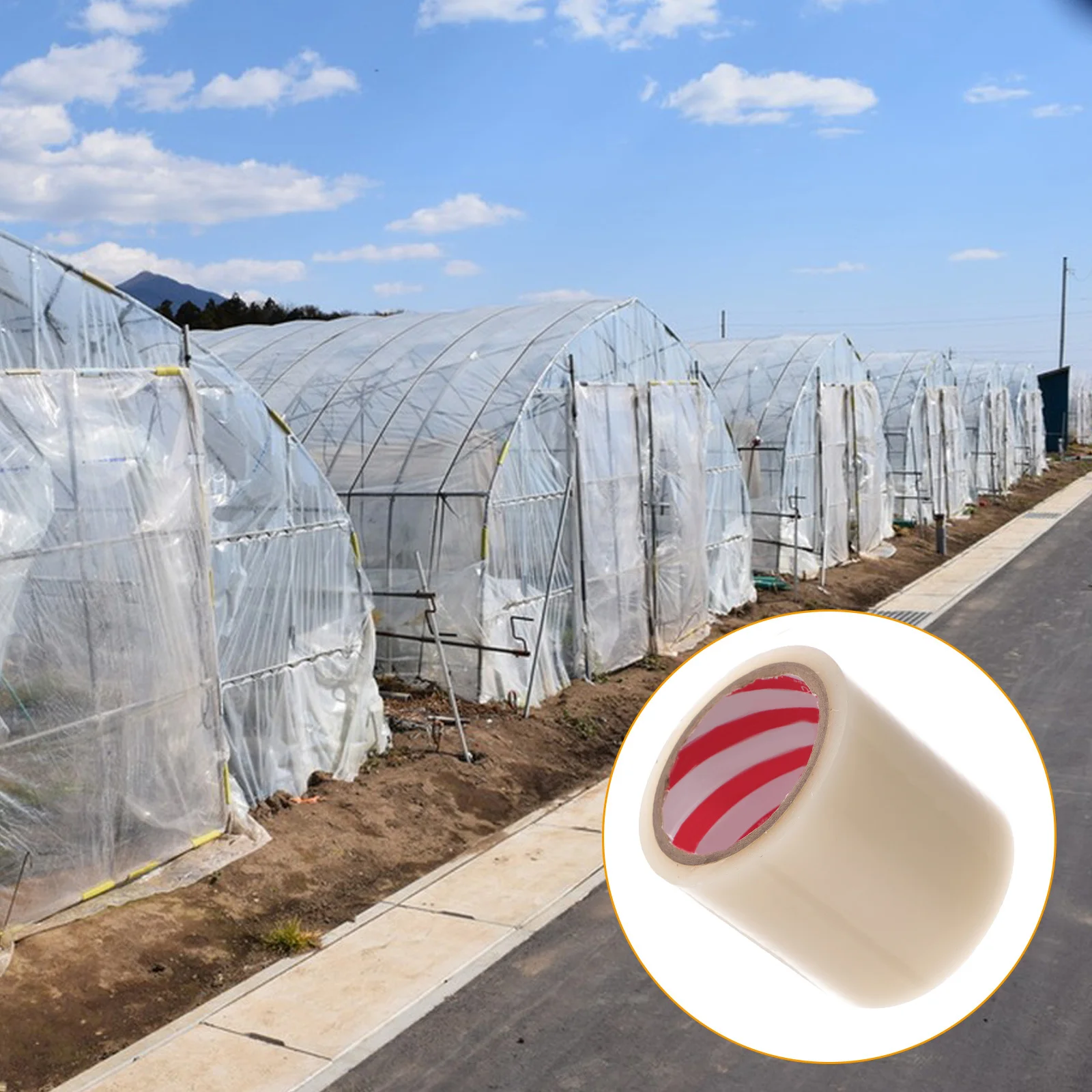 

1 Roll Thick Pe Greenhouse Repair Tape Waterproof Weatherproof For Garden Plant Cover Sealing Film Patch Adhesive Tape