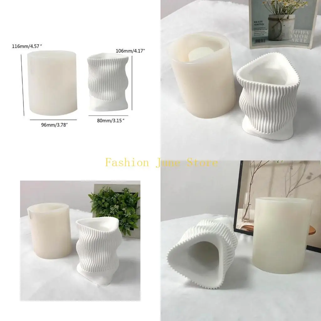 

N5KA Water Ripple Makeup Brush Moulds Silicone Mould Clay Casting Molds