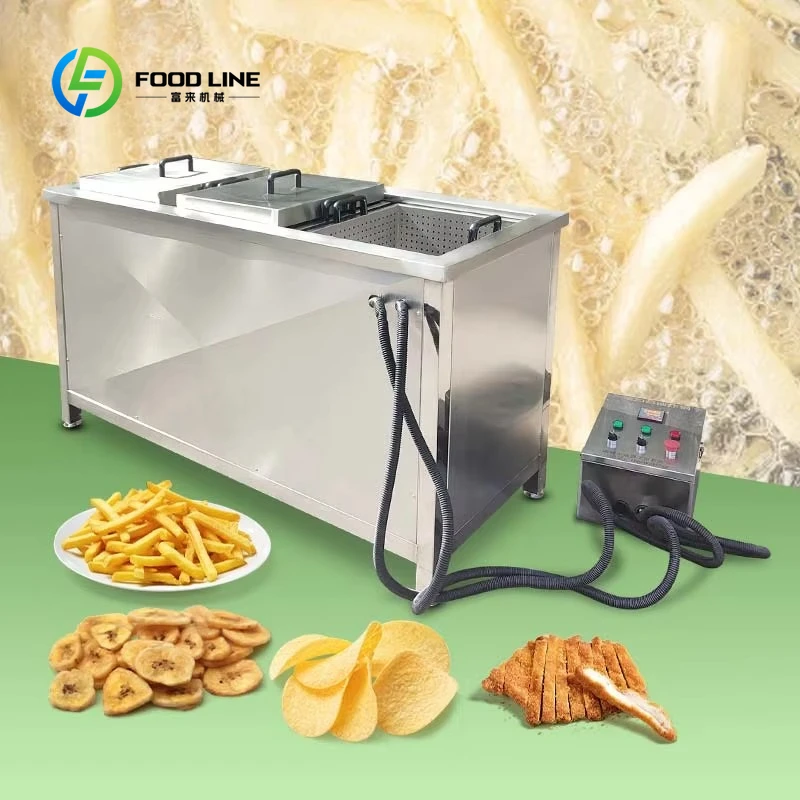 Electric Deep Frying Machine Customized Stainless Steel for Fish Plantain Banana Chips Commercial Snack Food Industrial Fryer