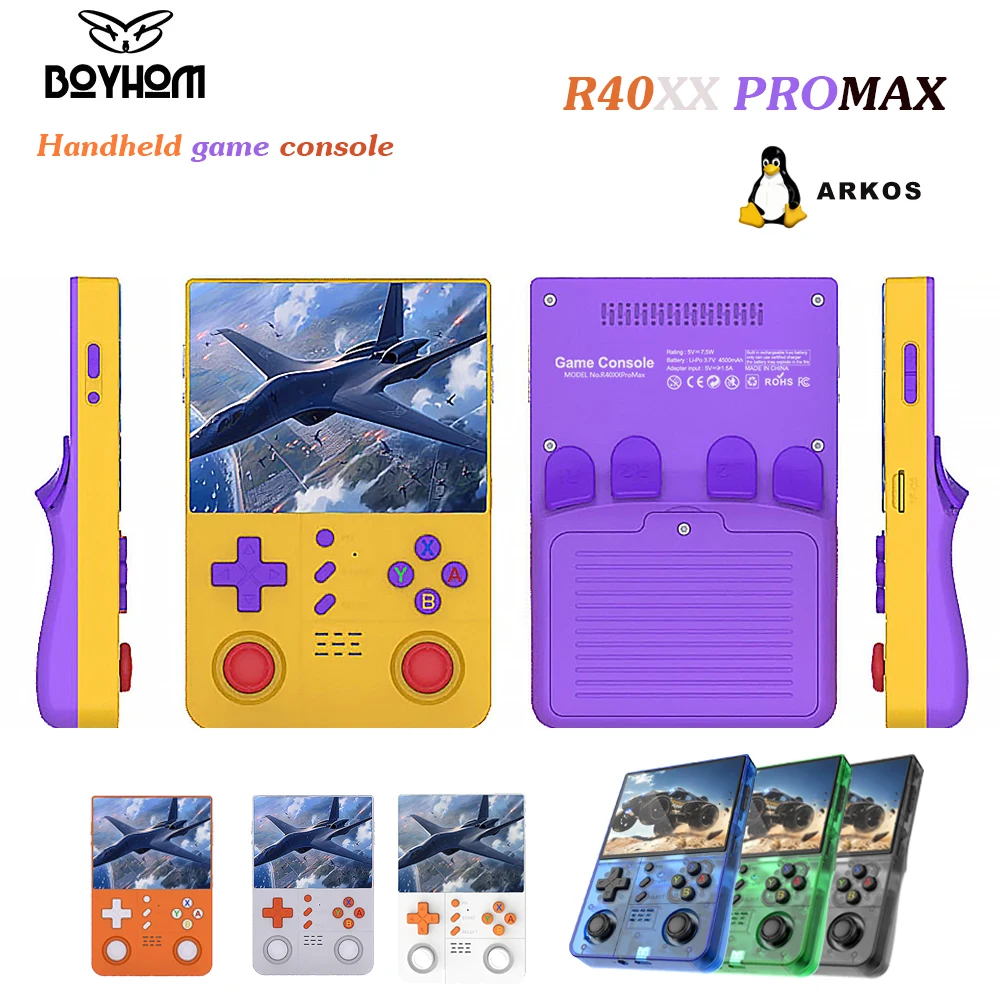BOYHOM R 40XXPROMAX Retro Handheld with ARKOS2.0, 4.2