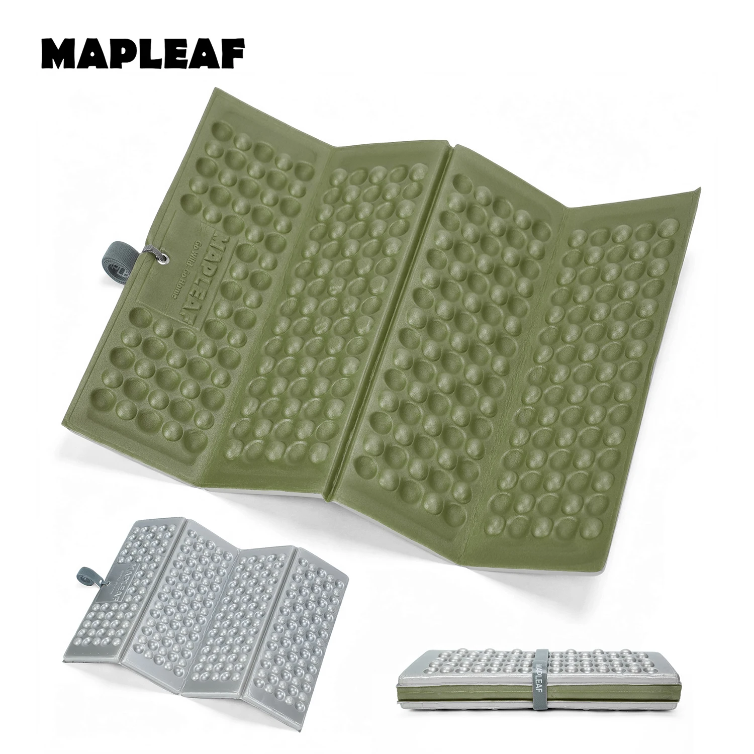 MAPLEAF Opvouwbare zitkussen eierkarton schuim 18mm IXPE aluminium folie tweezijdig waterdicht antislip lichtgewicht kamperen wandelen vissen festival picknick outdoor draagbaar compact voor buiten