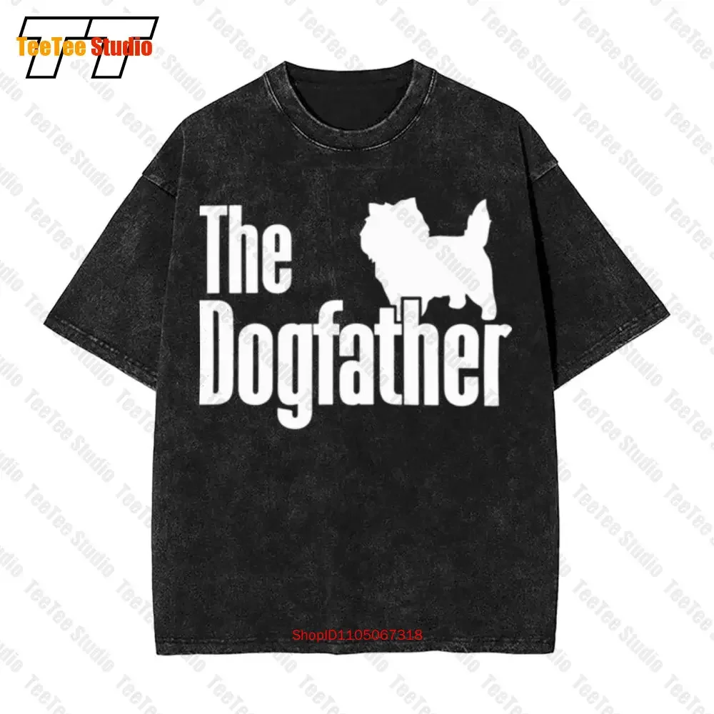 The Dogfather Cairn Terrier Korean Style Oversized T-Shirt KJRZ