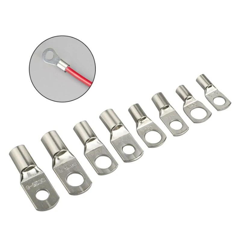 60Pcs Terminals And 60Pcs Soft Sheath Kit SC Bare Terminals lug Ring Seal Battery Wire Connectors 120 pieces per set