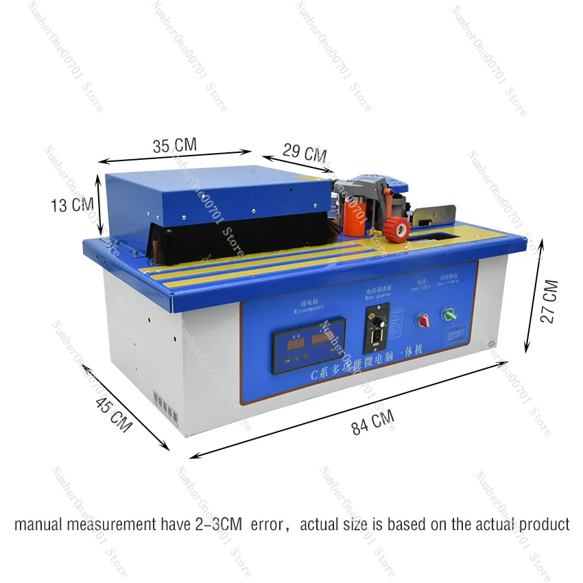 Wood Edge Banding Trimmer Machine Trimming End Cutting With Rotate Function For Straight Curve Cutting Woodworking Edge Bander