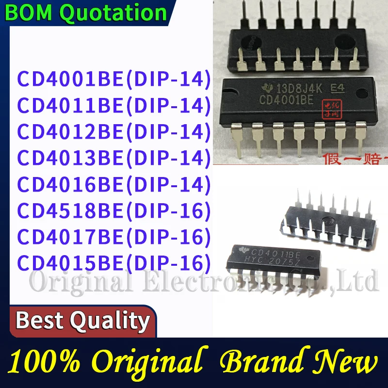 CD4001BE CD4011BE CD4012BE CD4013BE CD4016BE CD4017BE CD4518BE CD4015BE In stock Laptop repair parts