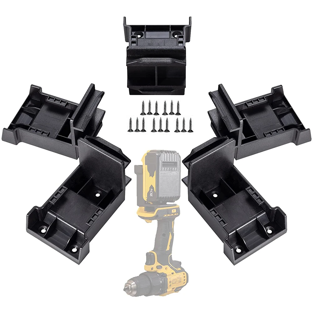 

2-in-1 Tool Mounting Bracket/Base Battery Wall Mount Bracket Battery Base Bracket for Dewalt/Milwaukee 18/20V Batteries and Tool