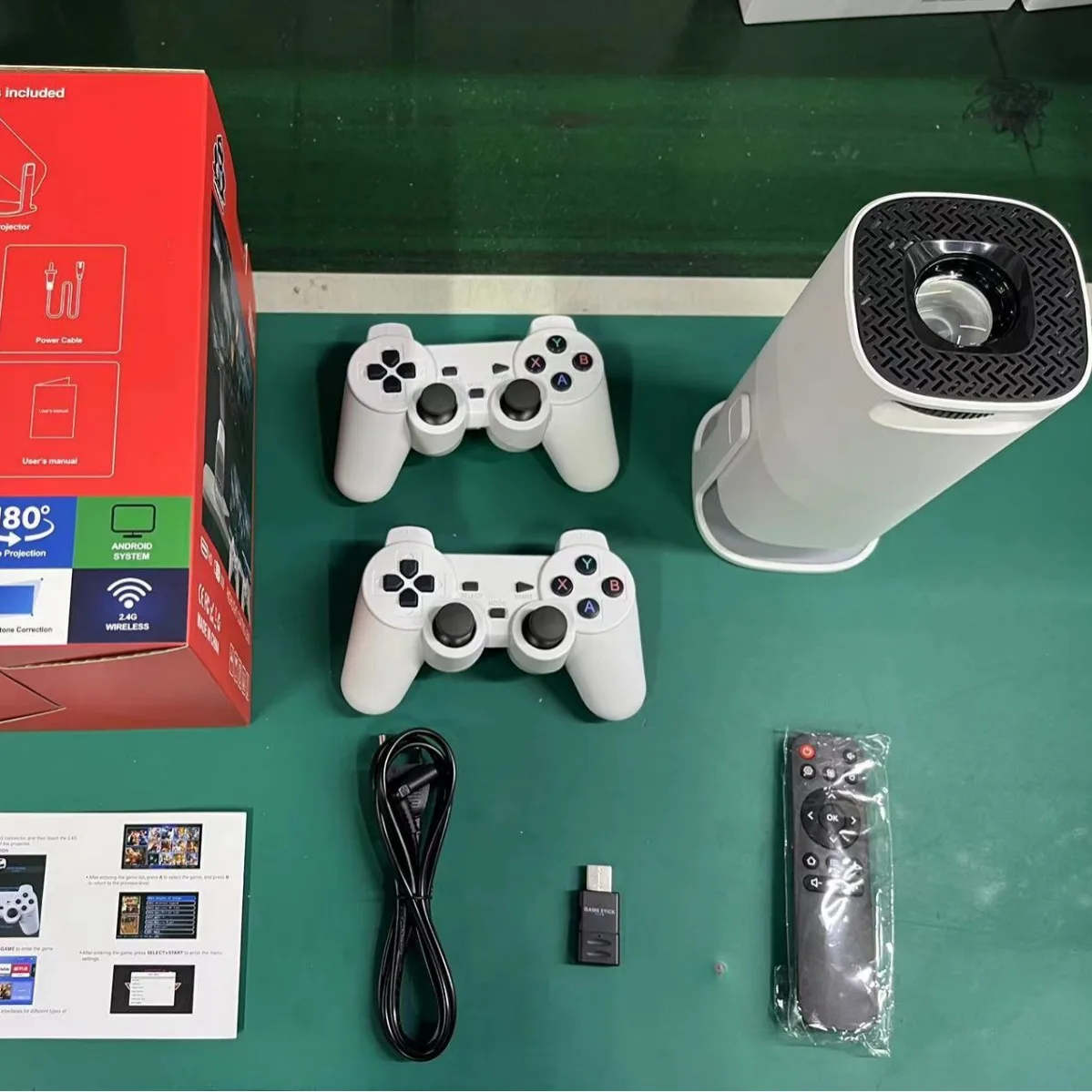 P30 Max High Quality Joystick Game Controller Mini Projector Gaming Console Smart Video Home Theater Portable Projector