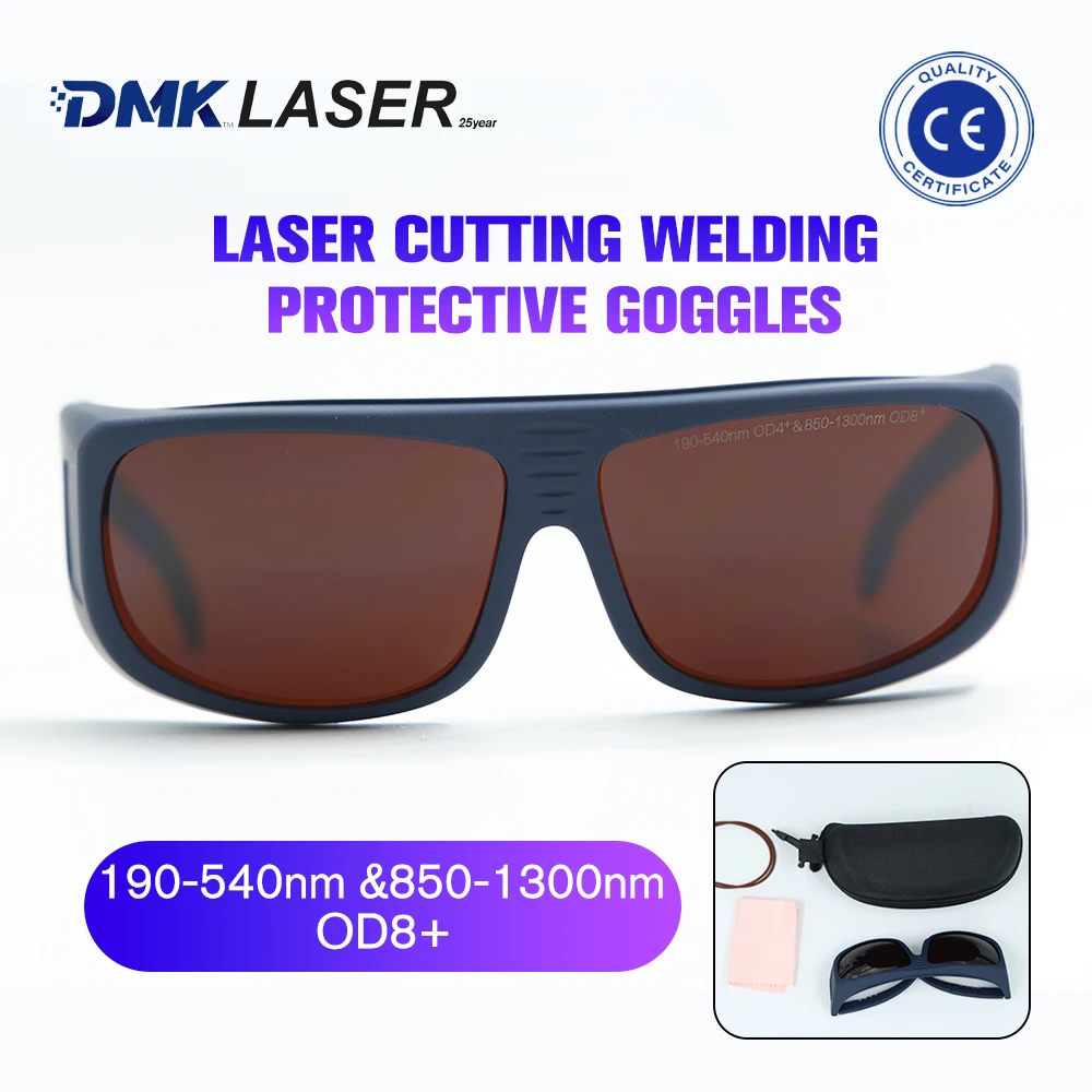 DMK laser Cutting and welding protective glasses with CE OD8+ 850-1800nm safety eyes goggles for operator anti laser radiation