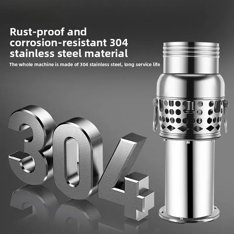 Frequency conversion submersible pump, large flow oil immersion flood control and drainage portable pump