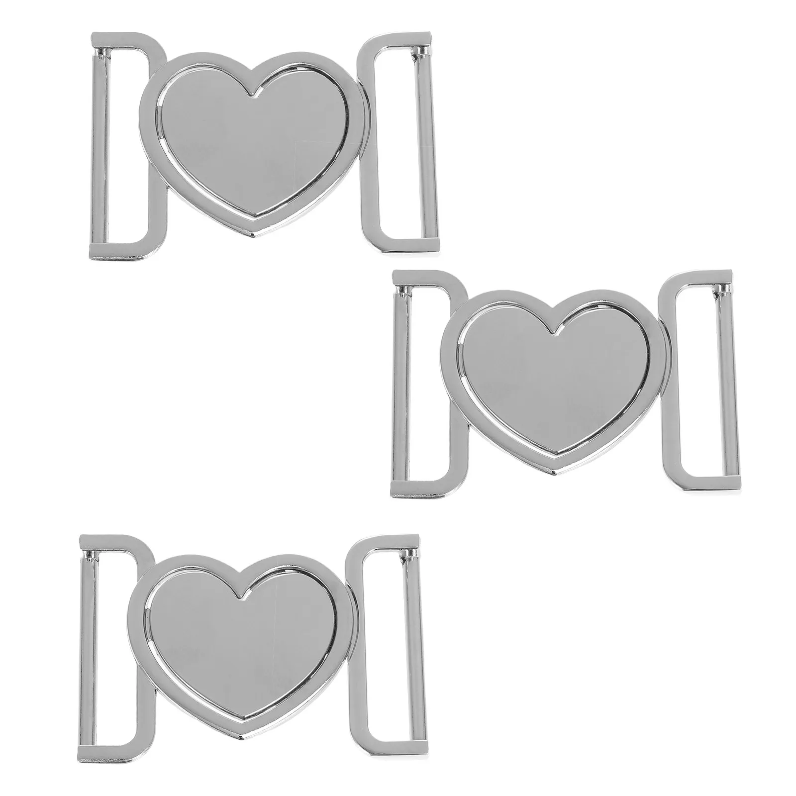 3Pcs Metal Waist Belt Buckles Zinc Alloy Decorative Buckle Buttons Connector for Coat Windbreaker Down Jacket DIY Clothing