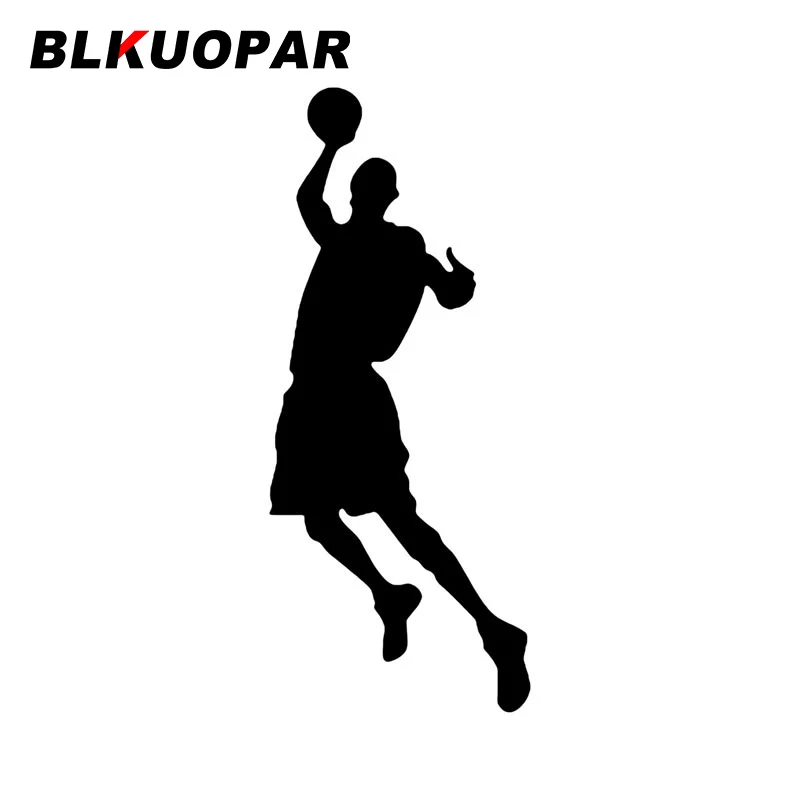 BLKUOPAR Basketball Sport Slam Dunk Layup Silhouette Car Stickers Graphics Die Cut Waterproof Decal Laptop Bumper Car Styling