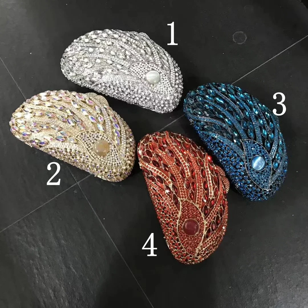 Woman Rabbit Cute Bling Stone Clutches Gold Silver Red Blue Diamond Handbag Wedding Bridal Party Purse Crystal Dinner Bag