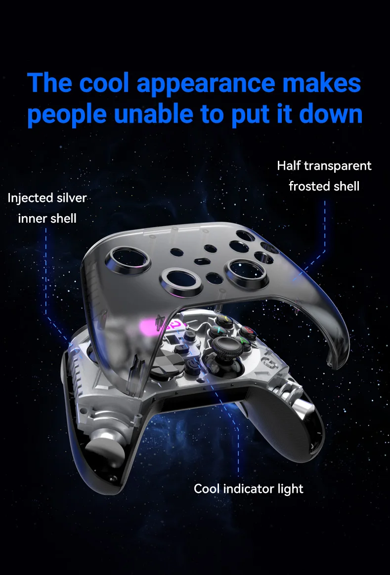 G7 Kabelloser Mobiler Spiele-Controller, Hall-Joystick, Trigger, Unterstützt Switch/Android/iOS/P4/PC, G6 Controller Upgrade-Version – Detail 12
