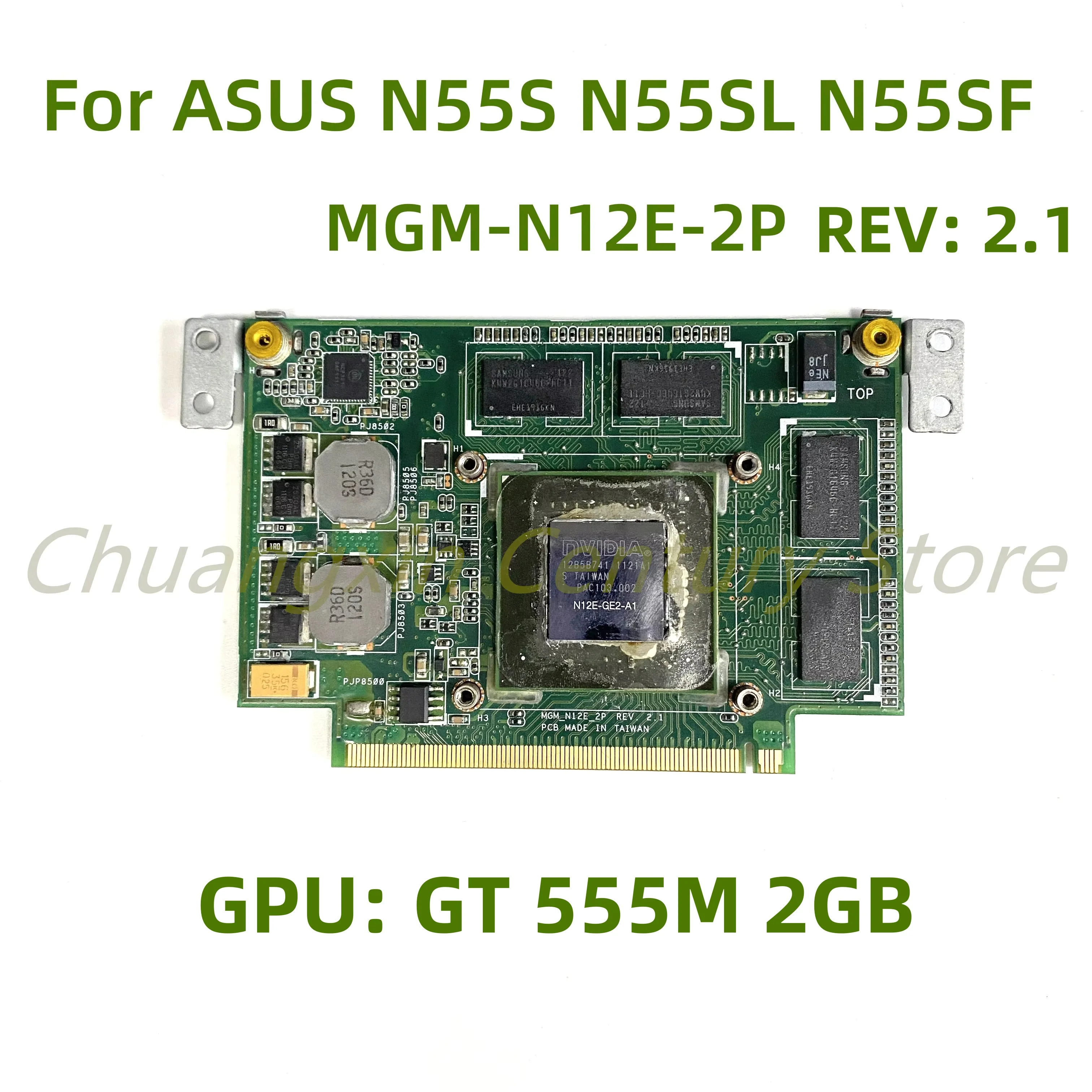 MGM-N12E-2P REV: Материнская плата 2.1 Подходит для ноутбука ASUS N55S N55SL N55SF с графическим процессором: GT 555M 2 ГБ 100% протестировано, полностью работает