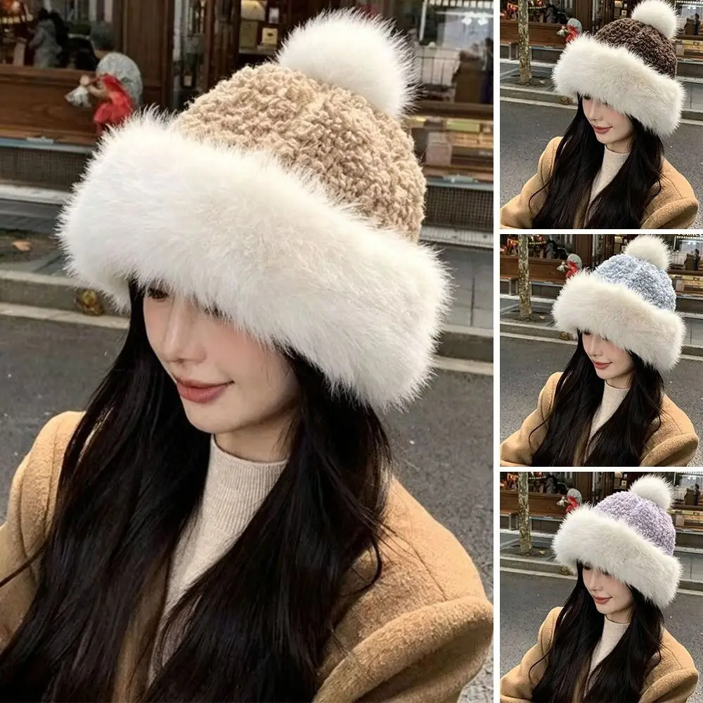 New Faux Lambswool Mongolian Hat Thick Ear Covering Winter Hat Warm Soft Basin Hats Cold Weather Wear