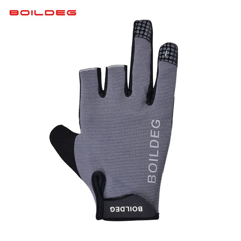 Reflective fishing gloves, three-fingerless gloves for rock fishing, fishing gear and accessories, sun-protective lure fishing g