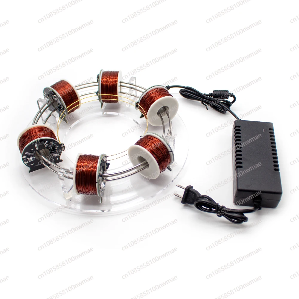 DIY Electromagnetic Cyclotron DIY Six Coils Circular Accelerator Scientific Experiment Equipment Physics Teaching Aids Model