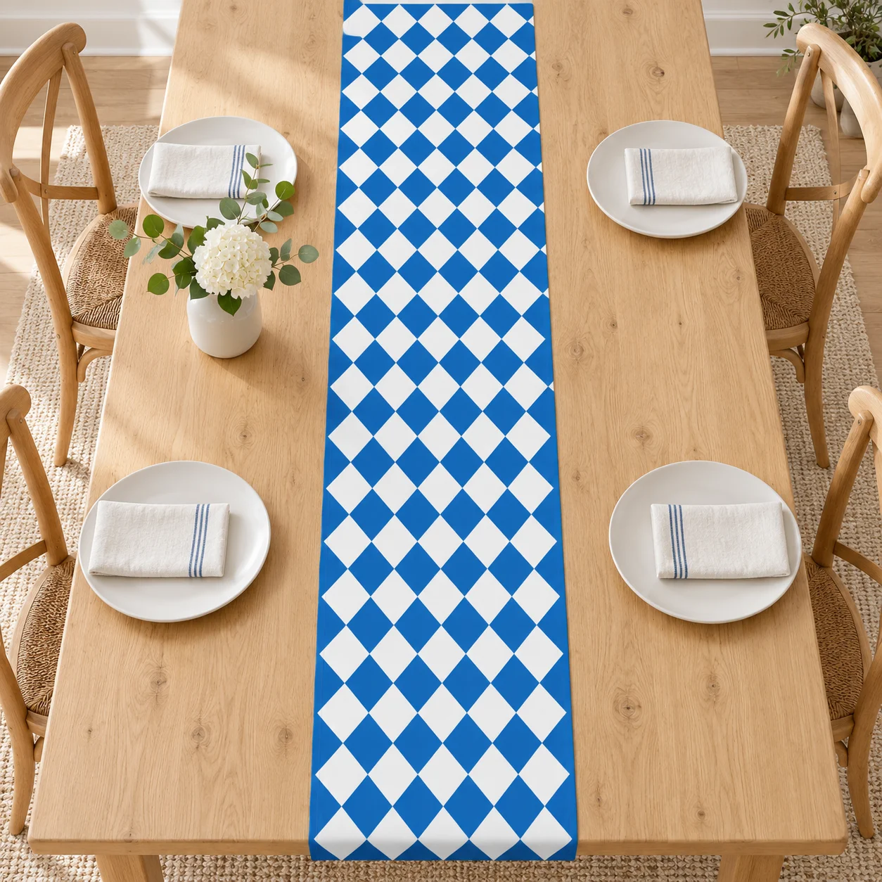 Oktoberfest Table Runner, Bavarian Beer Festival Table Decor, Indoor & Outdoor Ornament for Home Kitchen Dining Room, All Season