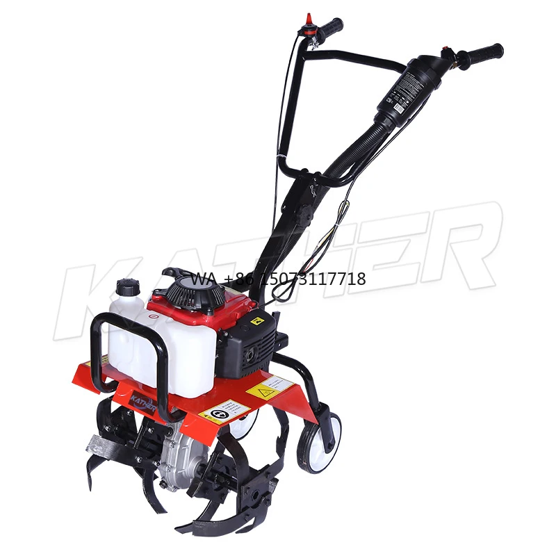 

Mini Power Tiller Agriculture Machinery Farming Equipment Walking Tractor Rotary Tilling Weeding Ditching Functions Tiller