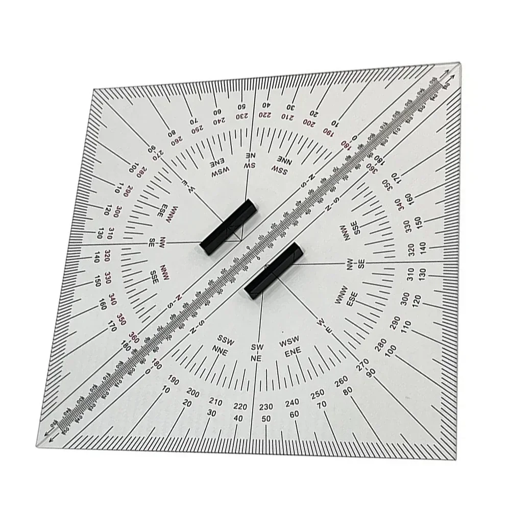 2 Pcs Diagram Drawing Set Squares Suitable For Boats, Yachts, And Ships As A Convenient Tool For Accurately Marking Distances