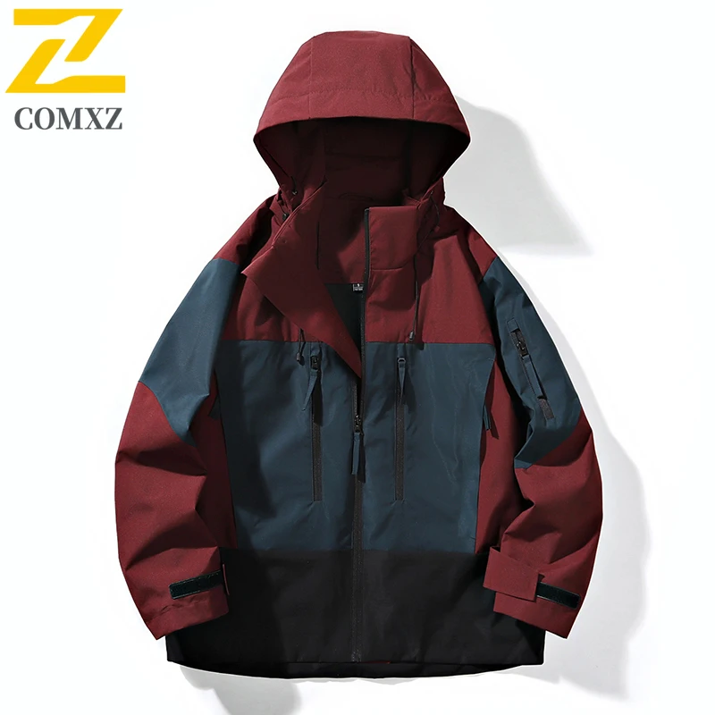 

Мужская зарядная куртка 2024, весна и осень, новая ветрозащитная водонепроницаемая дышащая куртка с капюшоном, уличная куртка для кемпинга и пешего туризма