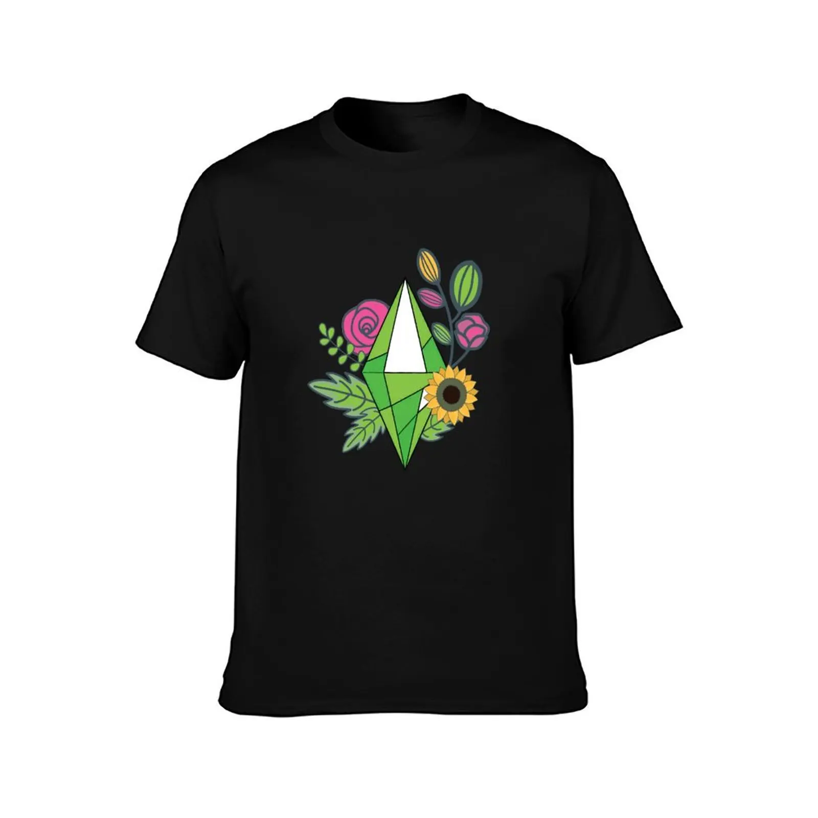 Plumbob flower T-Shirt Functional Casual Short Sleeve Tee T-Shirt