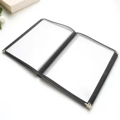 Clear PVC Recipe Book Protector A4 Menu Covers 8 Pages Waterproof Oilproof Transparent Restaurant Bar Kitchen Counter Supplies