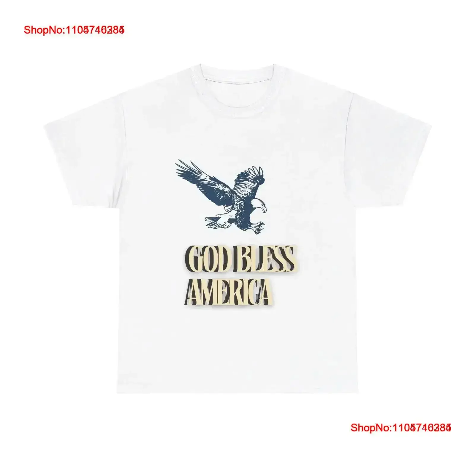 God Bless America Eagle T Shirt Father's Day gift Birthday vintage Washed Soft Stylish streetwear Top For Everyday Wear Casual