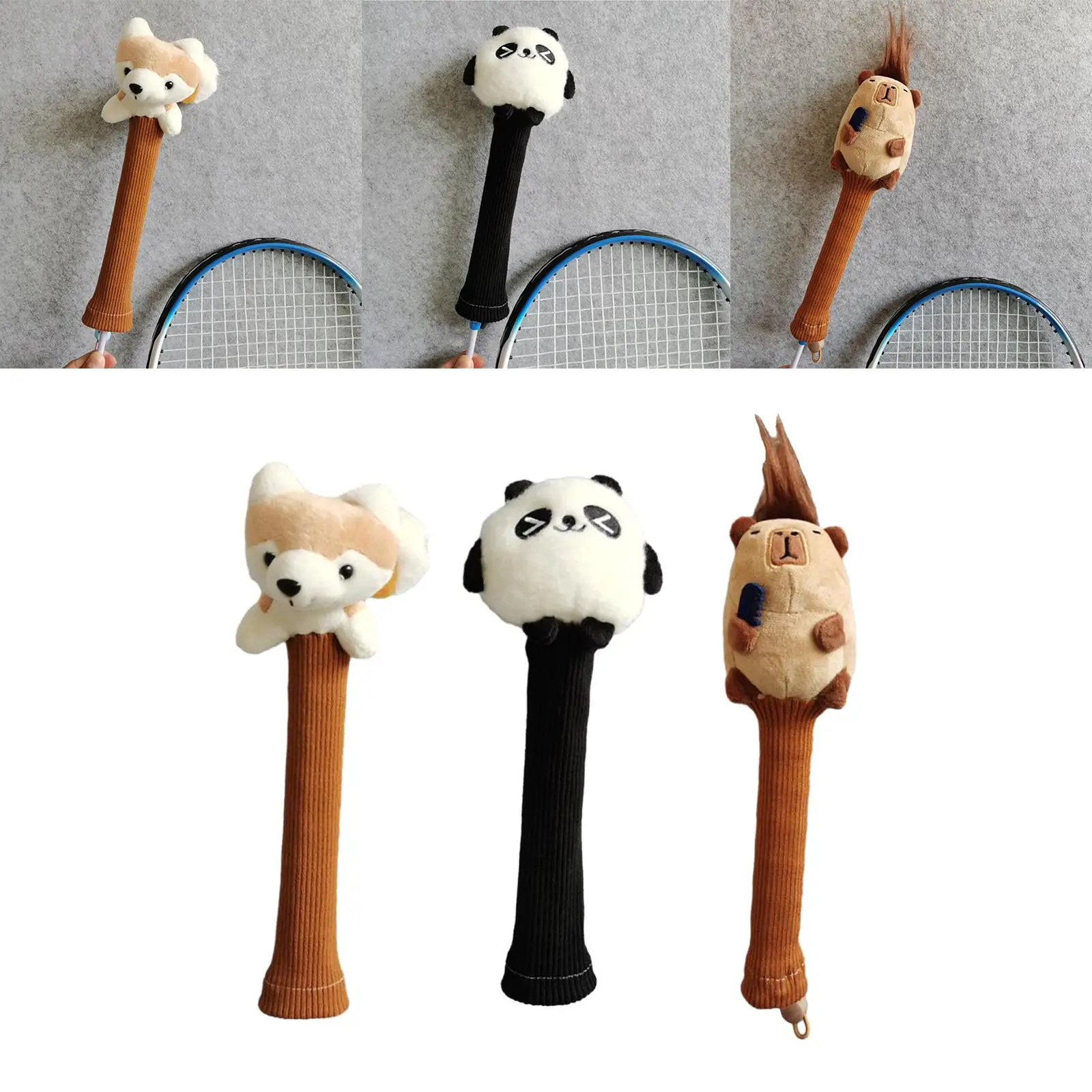 

Sweat Absorption Badminton Racket Overgrip Cute Cartoon Shock Absorbing Handle Cover for Sport and Fitness