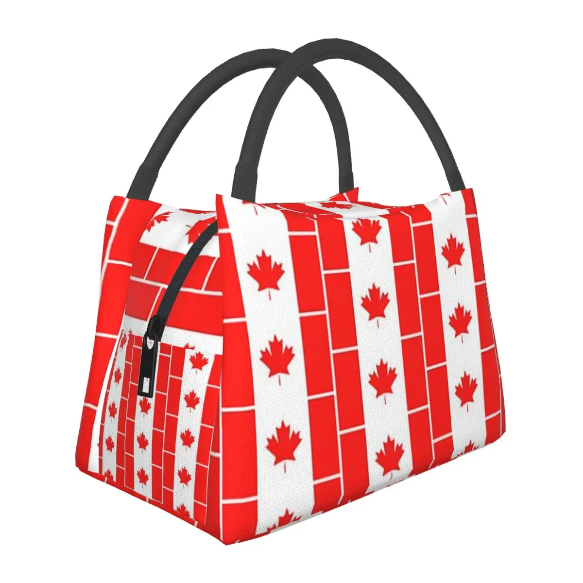 

Canada Flag National Culture Lunch Bags Insulated Bento Box Portable Lunch Tote Leakproof Picnic Bags for Woman Girl School