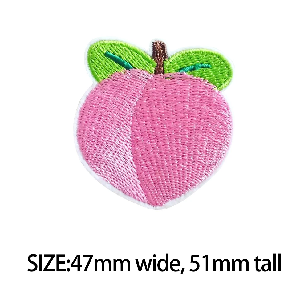 Pink Peach Embroidered Patches Iron on for Clothing Shirt Handbag Cap Small Size Good Qualilty Beautiful Color Nice Present DIY