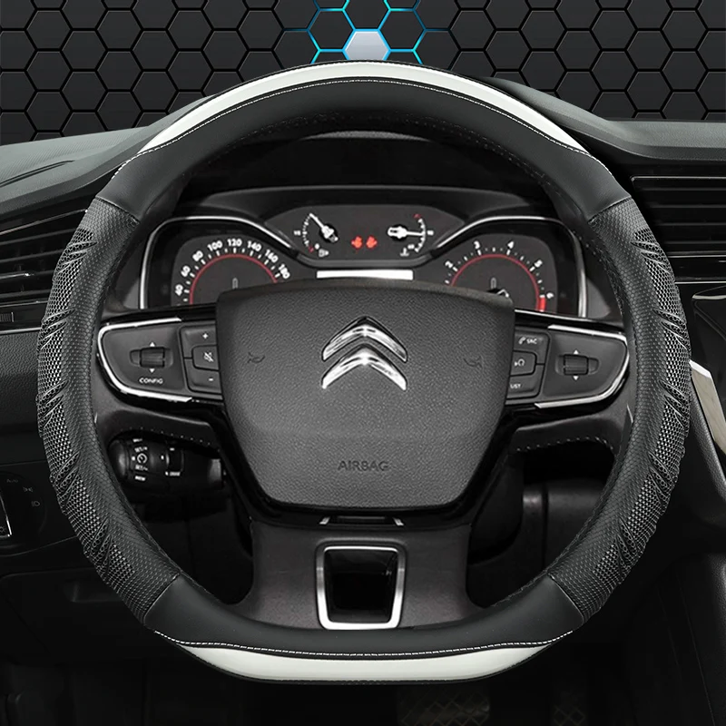 D Type Steering Wheel Cover For Citroen C3 II III 2009 - 2019 2020 C3 AIRCROSS 2017 2018 2019 2020 2021 Berlingo 3 C4 Picasso 2 view 3