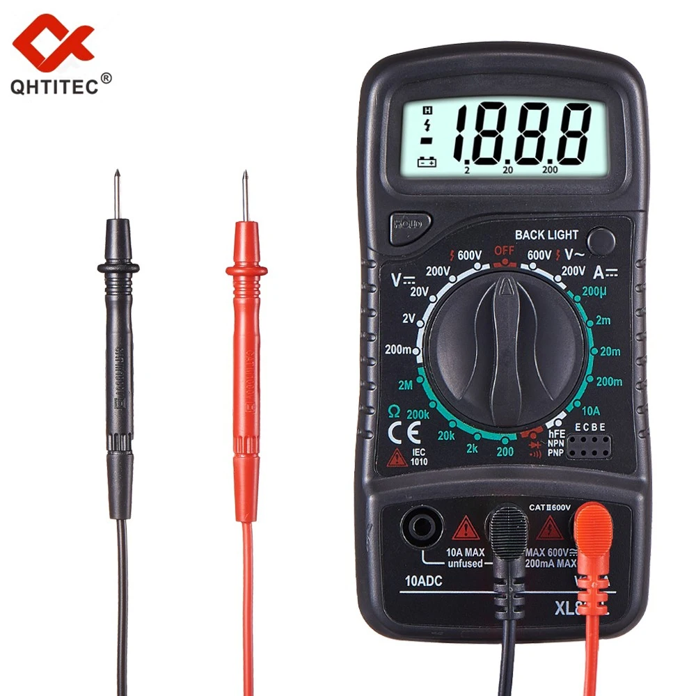 JCD Digital Multimeter  AC/DC Esr Meter Testers Auto Electrical Dmm Ransistor Peak Tester Meter Capacitance Meter XL830L