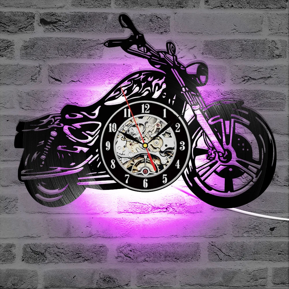 Creative 3D Classic Harley Motorcycle Fan Hollow Gift Motorbike Rider LED