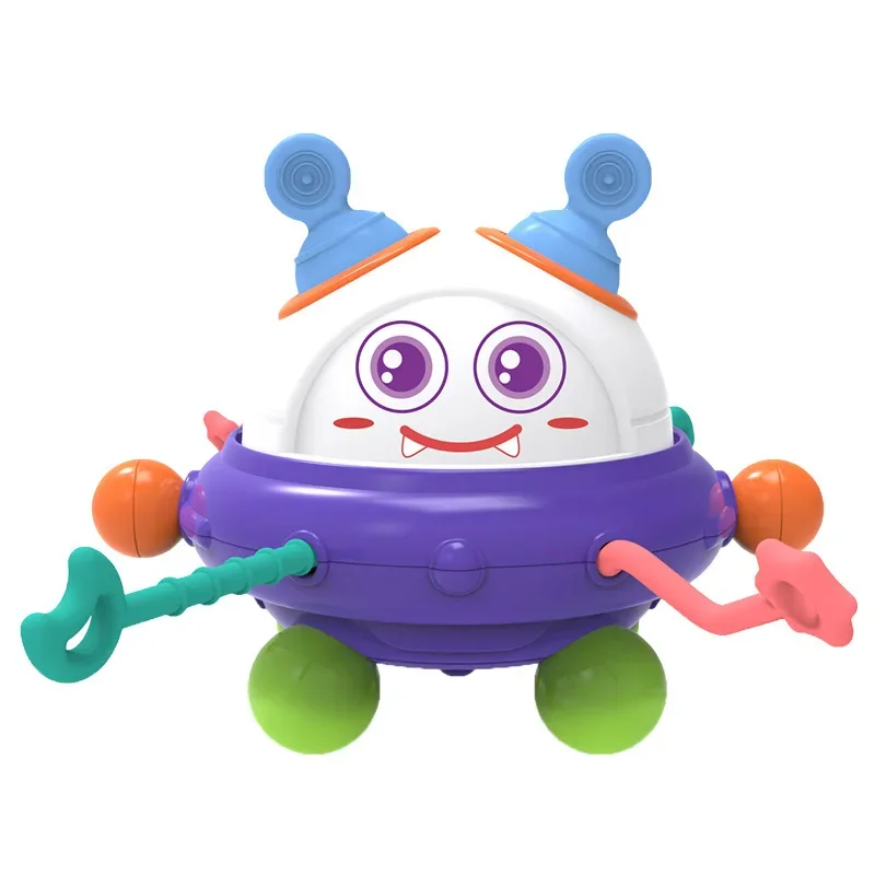 아기 조기 교육 퍼즐 장난감 세트 - 우주 당기는 공 휴대용 회전 공 및 동물 지상 쥐 장난감, 이상적인 어린이 선물