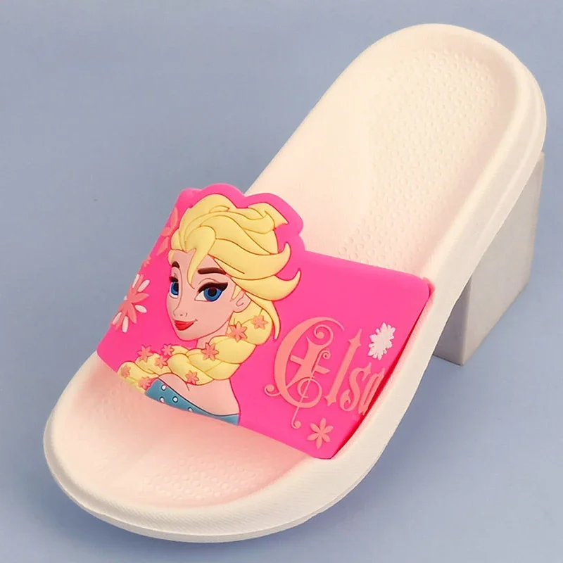 2024 Disney Princess Frozen Elsa Summer Children\'s Slipper Kids Sandals Girls Beach Shoes Waterproof Slippers