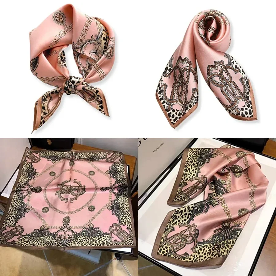 

100 Mulberry Silk Neck Scarf 21x21 Small Square Scarfs for Women Gift Packed