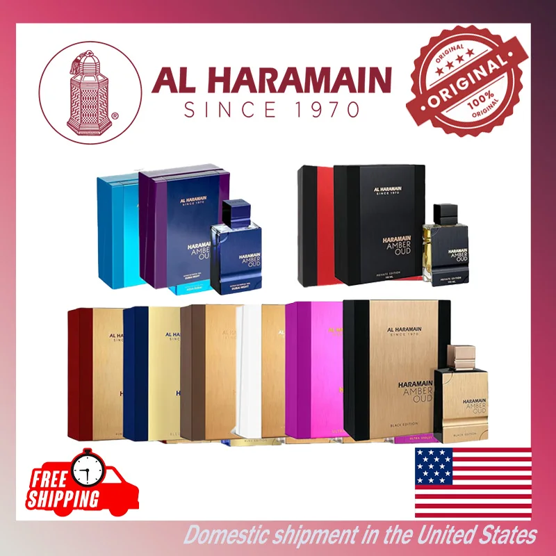عطر عربي أصلي 60 مللي من Al Haramain Amber Oud إصدار ذهبي عطر عربي عالي الجودة بخاخ فيرومونات تجذب الرجال
