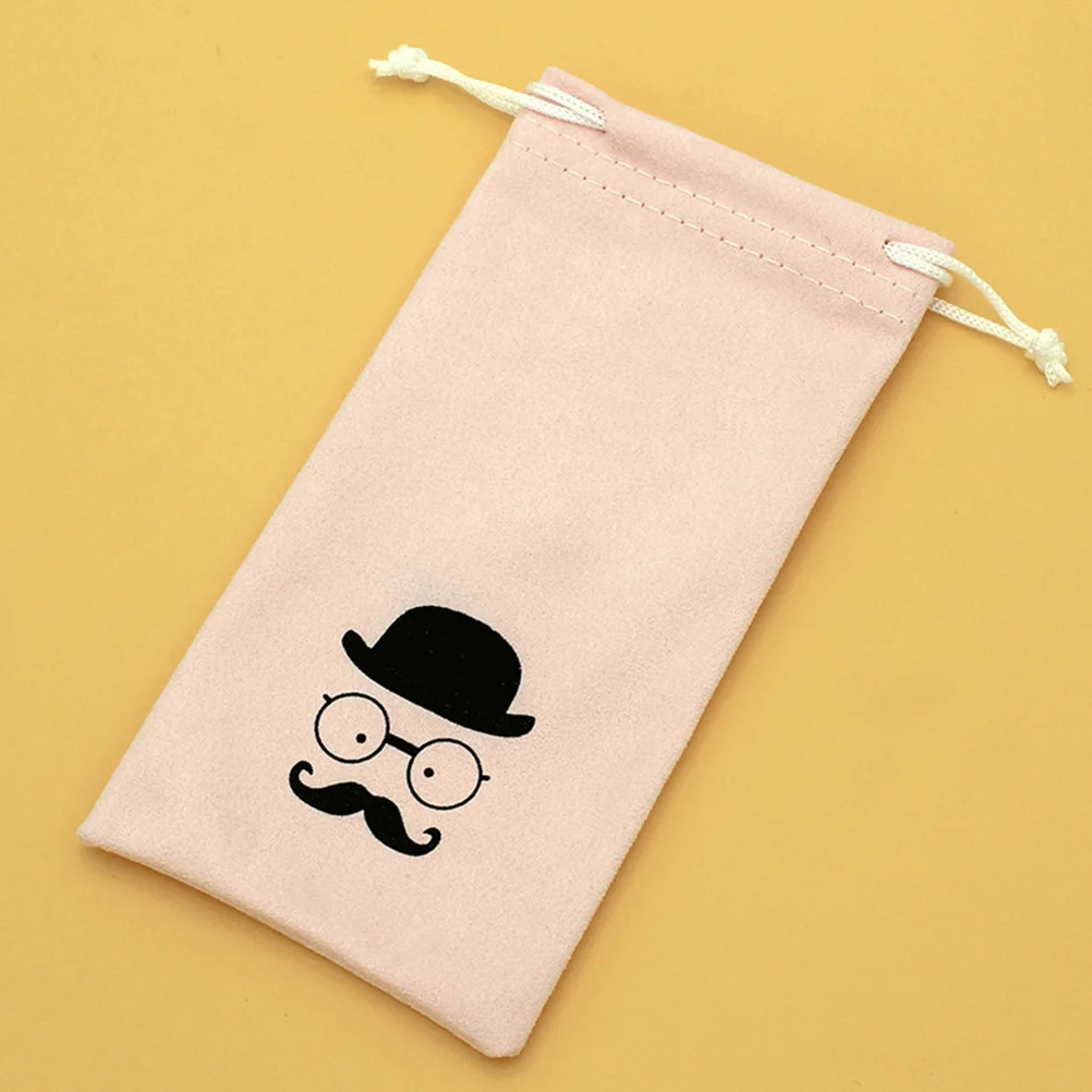 2 Pcs Glasses Bag Office Sleeve Soft Sunglasses Anti-scratch Reusable Pouch Storage Fiber Suede Bags Clothing Pocket