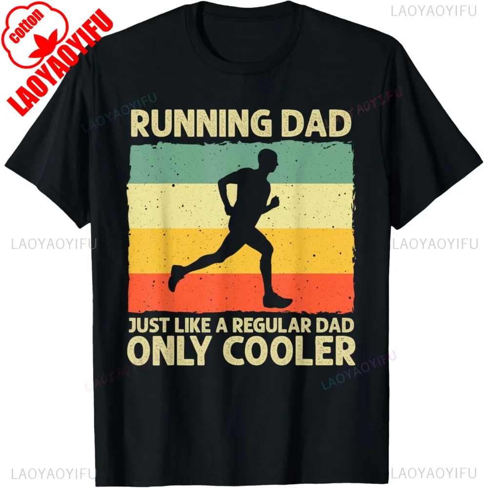 Funny Running for Men Dad Marathon Runner Marathoner T-Shirt Casual Fashion Loose Hip Hop Man Tshirt Cotton Harajuku Style Tees