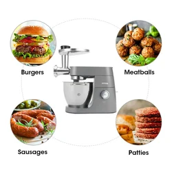 Stand Mixer Attachment Food Grinder Set Kitchen Grinding Tools for Kenwood Chef / Chef XL, KVC, KVL, kMix,For Kenwood fully auto