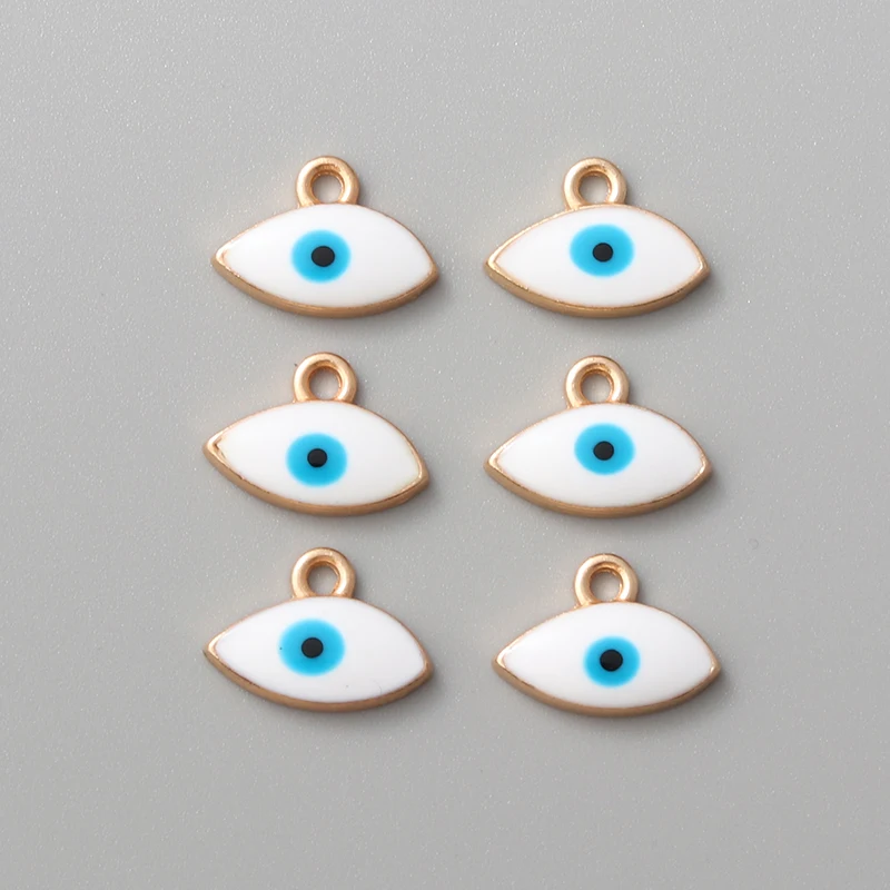 10pcs Religious Eye Enamel Charms Christian Pendants For Making Handmade DIY Findings Jewelry Accessories Crafts