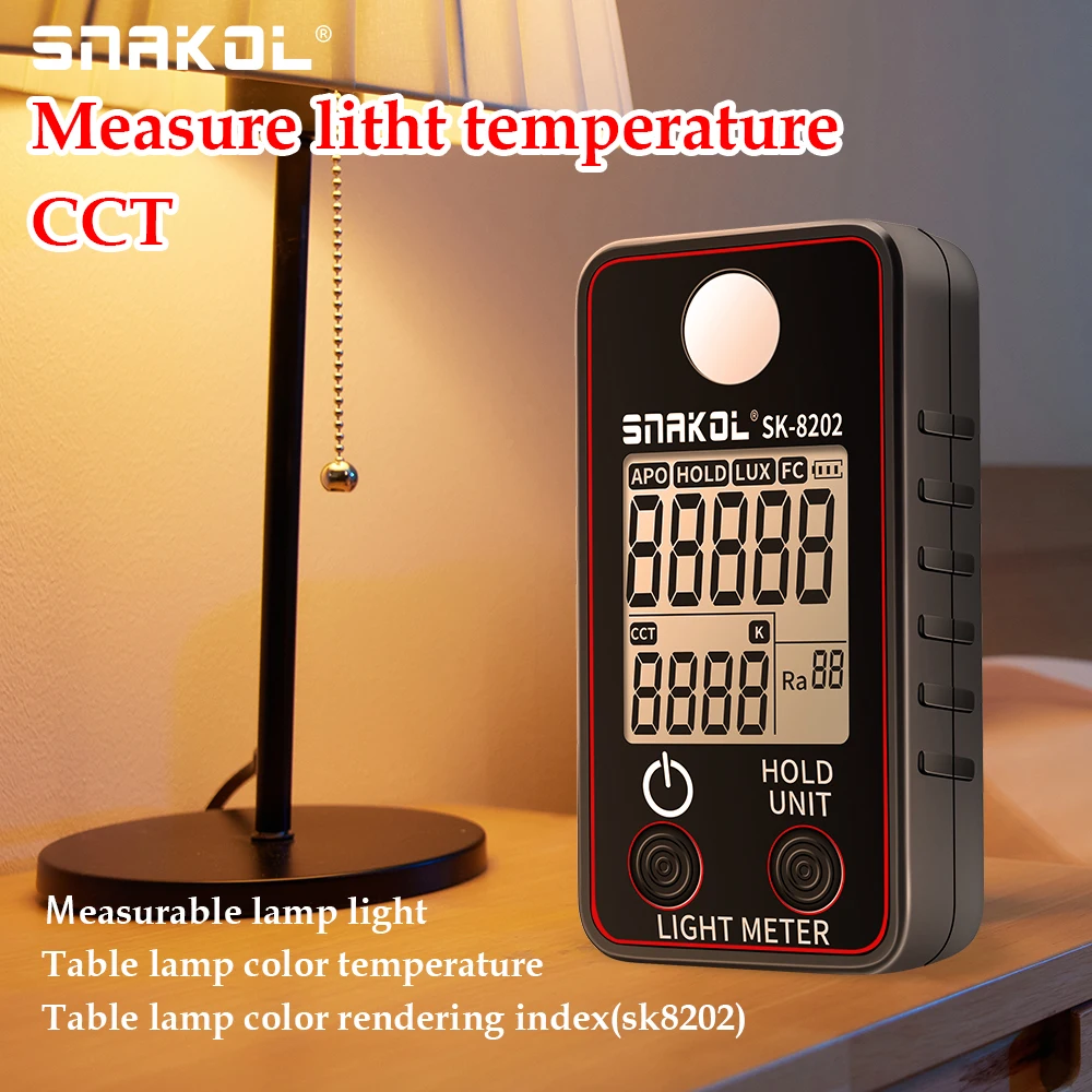 Digital Illuminance Meter Light Meter Handheld Lux Tester 0.5-300,000 Lux/Fc Pocket Luxmeter Photometer Grow Plants Luxometro