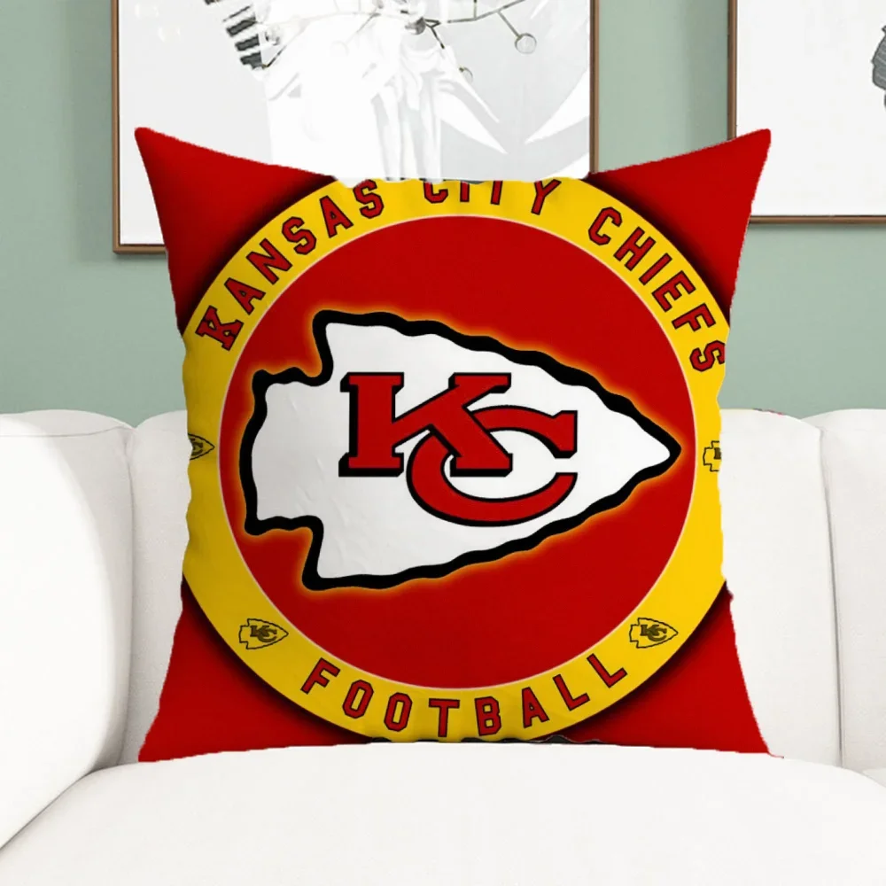 Kansas City Chiefs Pillow Covers Decorative Cushion Cover for Pillow Home Decoration Room Decorating Items Ornamental Pillows