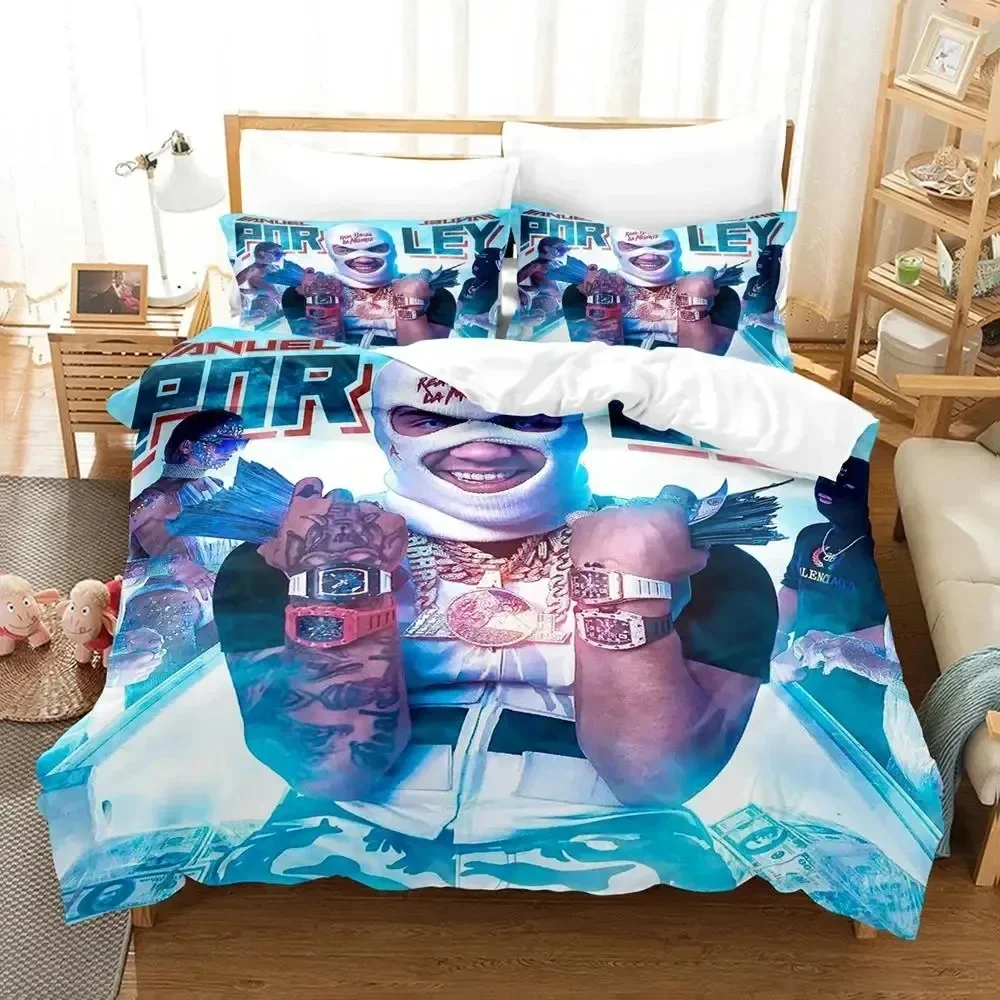3D Print Anuel Aa Real Hasta La Bedding Set 3D Printed Suitable for Bedroom Duvet Cover Set With Pillowcases Kids Home Textile
