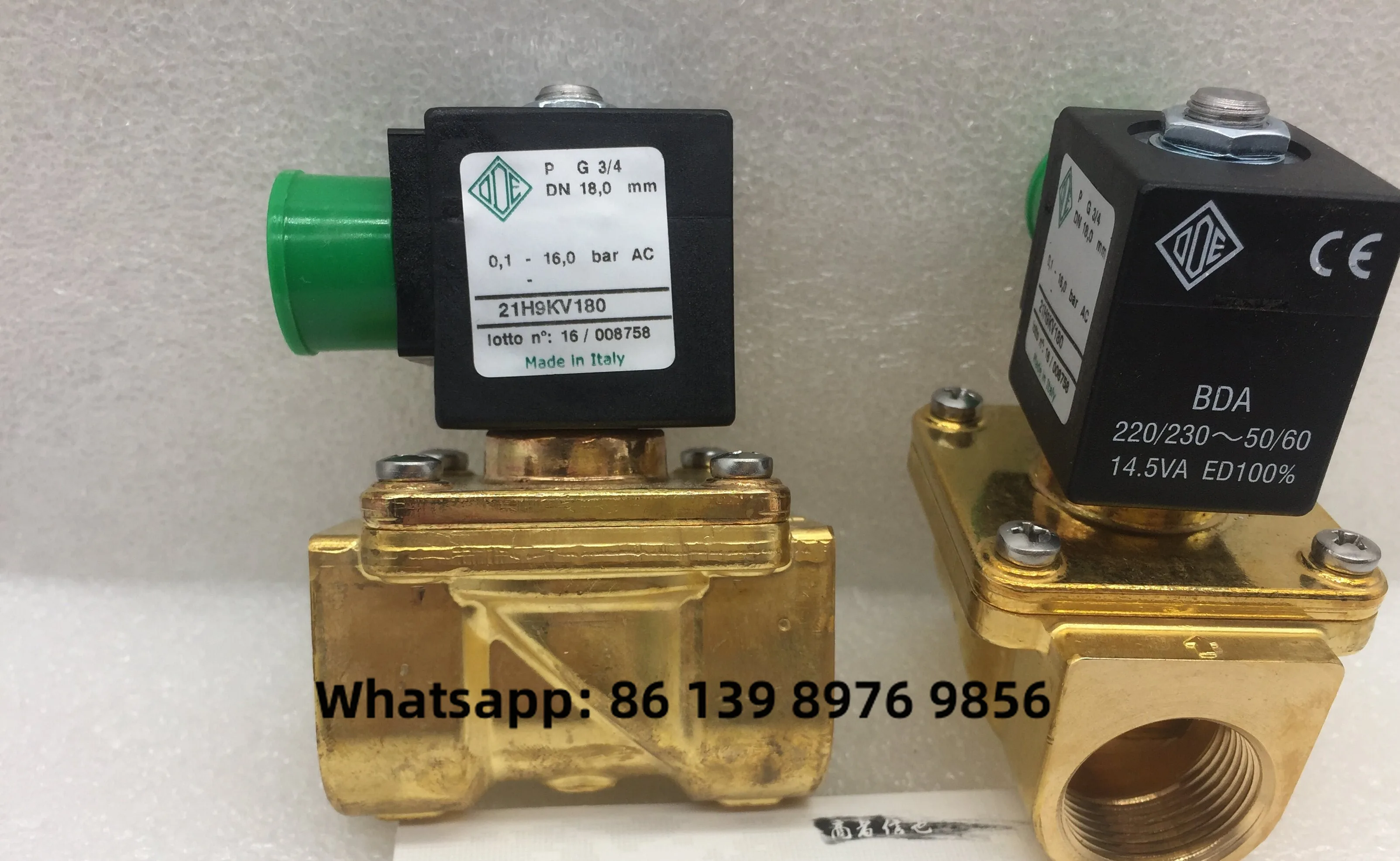 Italian ODE Solenoid Valve 21H9kv180 G3/4